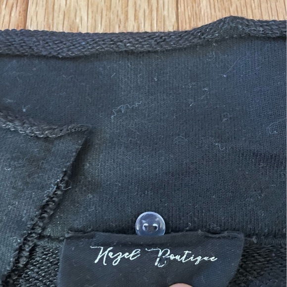 Hazel Black Jacket with Plaid Sleeves Size Medium - Picture 3 of 10